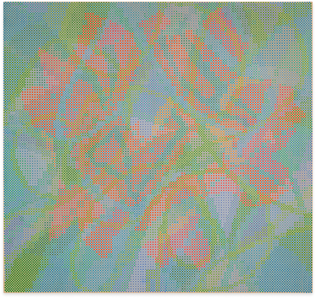 Carib, 1973, acrylic on canvas, 60 × 63½ × 2 inches (152 × 161 × 5.1 cm)